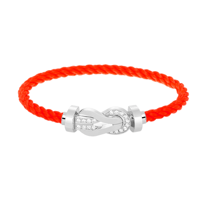 ¡®Moco¡¯CHANCE LARGE 8 FIGURE BUCKLE HALF DIAMOND BRACELET SILVER