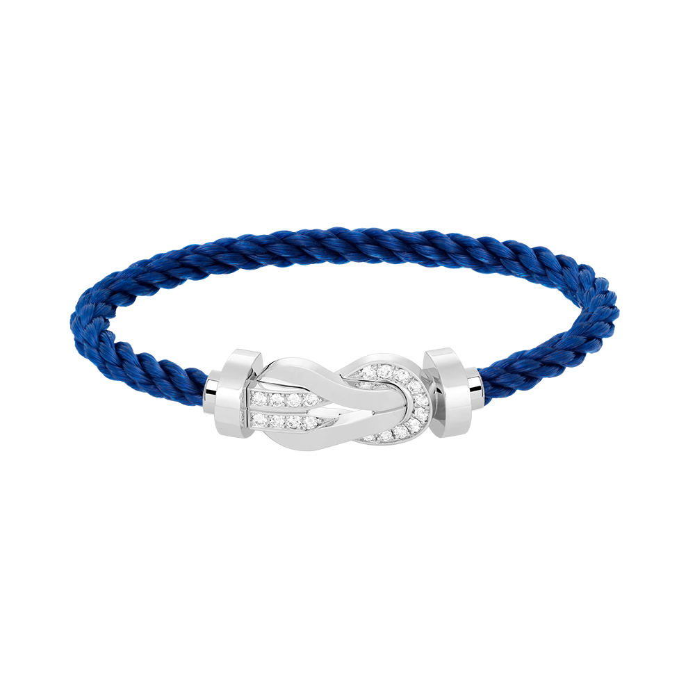 ¡®Moco¡¯CHANCE LARGE 8 FIGURE BUCKLE HALF DIAMOND BRACELET SILVER