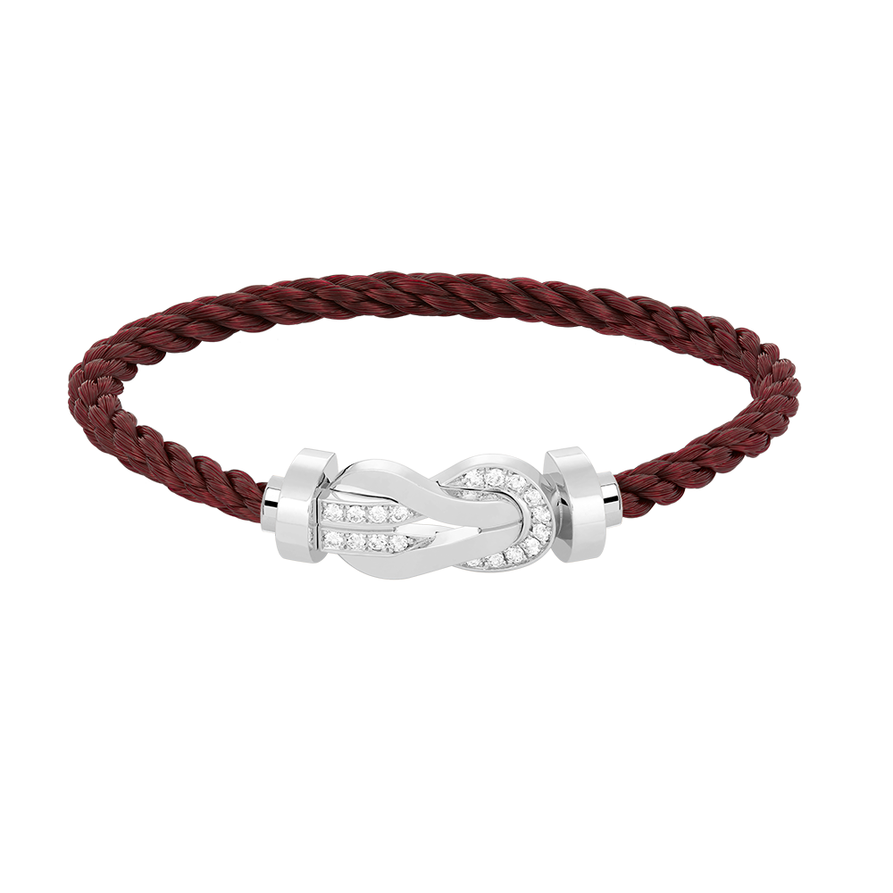 ¡®Moco¡¯CHANCE LARGE 8 FIGURE BUCKLE HALF DIAMOND BRACELET SILVER