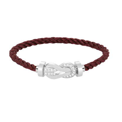 ¡®Moco¡¯CHANCE LARGE 8 FIGURE BUCKLE HALF DIAMOND BRACELET SILVER