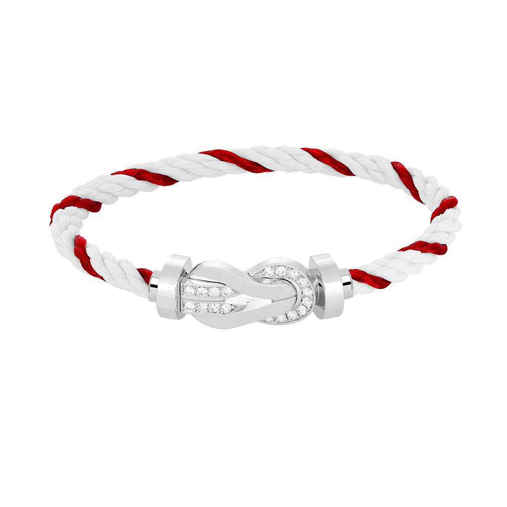 ¡®Moco¡¯CHANCE LARGE 8 FIGURE BUCKLE HALF DIAMOND BRACELET SILVER