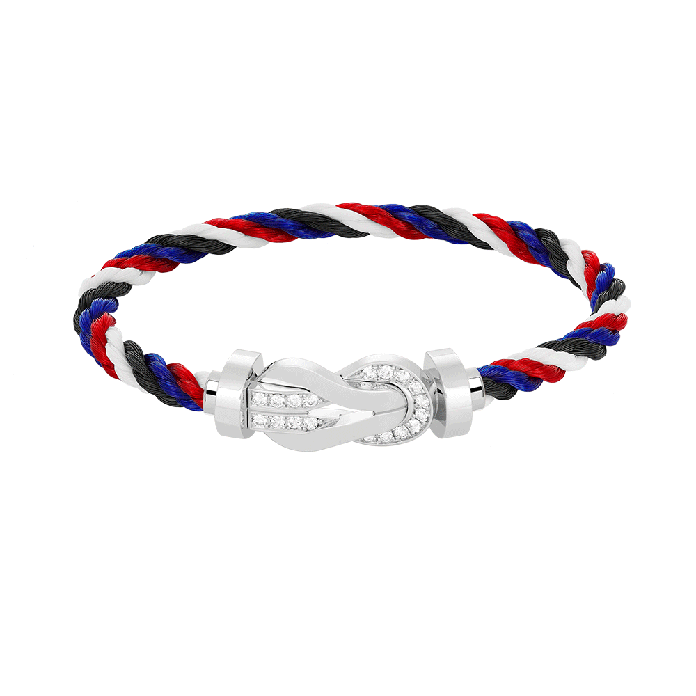 ¡®Moco¡¯CHANCE LARGE 8 FIGURE BUCKLE HALF DIAMOND BRACELET SILVER
