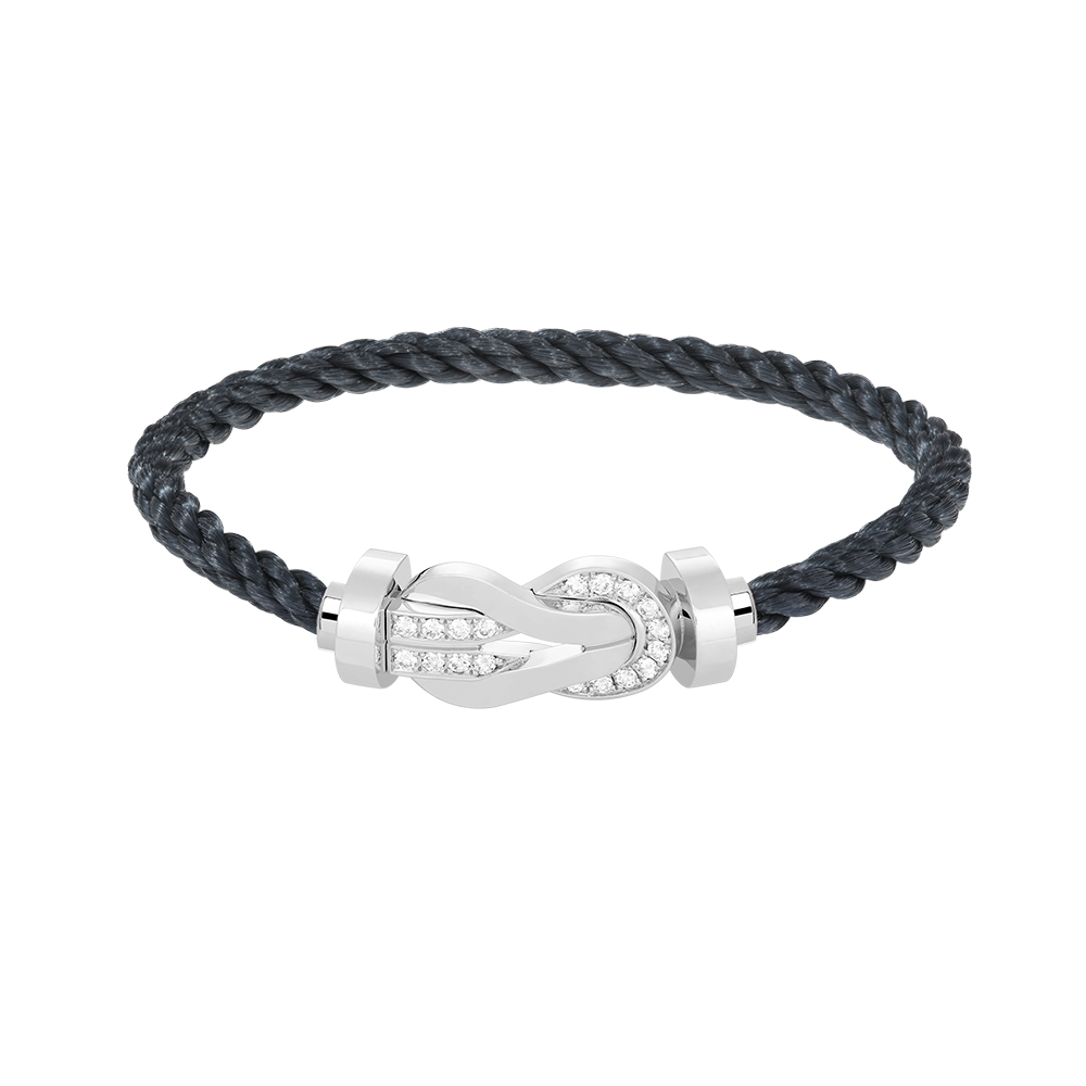 ¡®Moco¡¯CHANCE LARGE 8 FIGURE BUCKLE HALF DIAMOND BRACELET SILVER