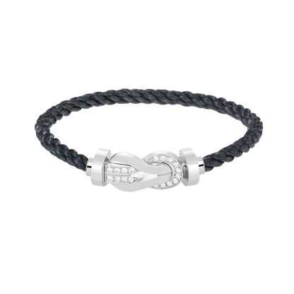 ¡®Moco¡¯CHANCE LARGE 8 FIGURE BUCKLE HALF DIAMOND BRACELET SILVER