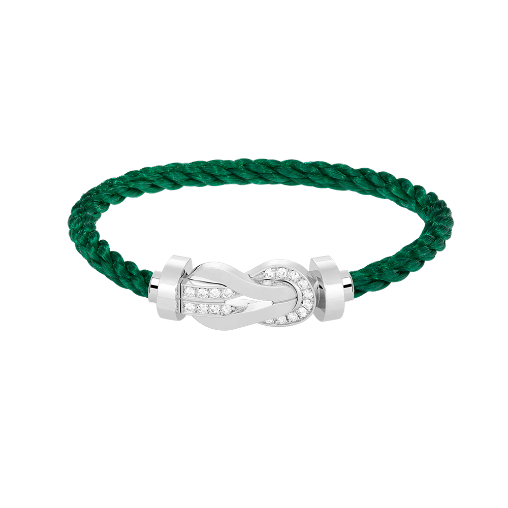¡®Moco¡¯CHANCE LARGE 8 FIGURE BUCKLE HALF DIAMOND BRACELET SILVER