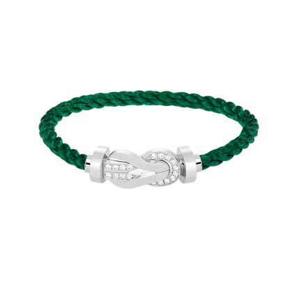 ¡®Moco¡¯CHANCE LARGE 8 FIGURE BUCKLE HALF DIAMOND BRACELET SILVER