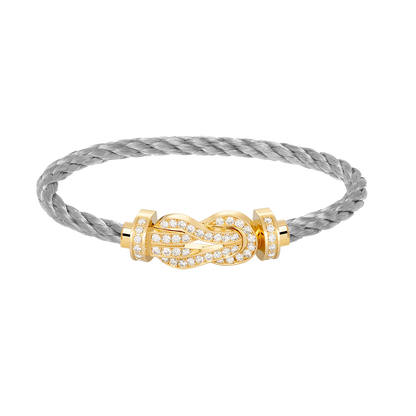 ¡®Moco¡¯CHANCE LARGE 8 FIGURE BUCKLE FULLDIAMOND BRACELET GOLD