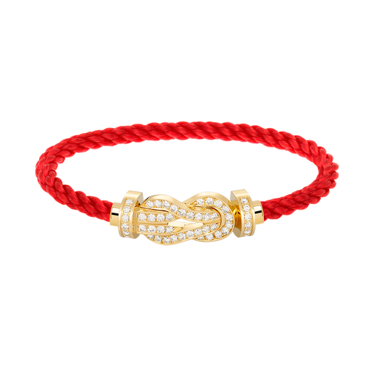 ¡®Moco¡¯CHANCE LARGE 8 FIGURE BUCKLE FULLDIAMOND BRACELET GOLD