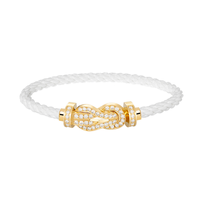¡®Moco¡¯CHANCE LARGE 8 FIGURE BUCKLE FULLDIAMOND BRACELET GOLD