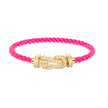 ¡®Moco¡¯CHANCE LARGE 8 FIGURE BUCKLE FULLDIAMOND BRACELET GOLD