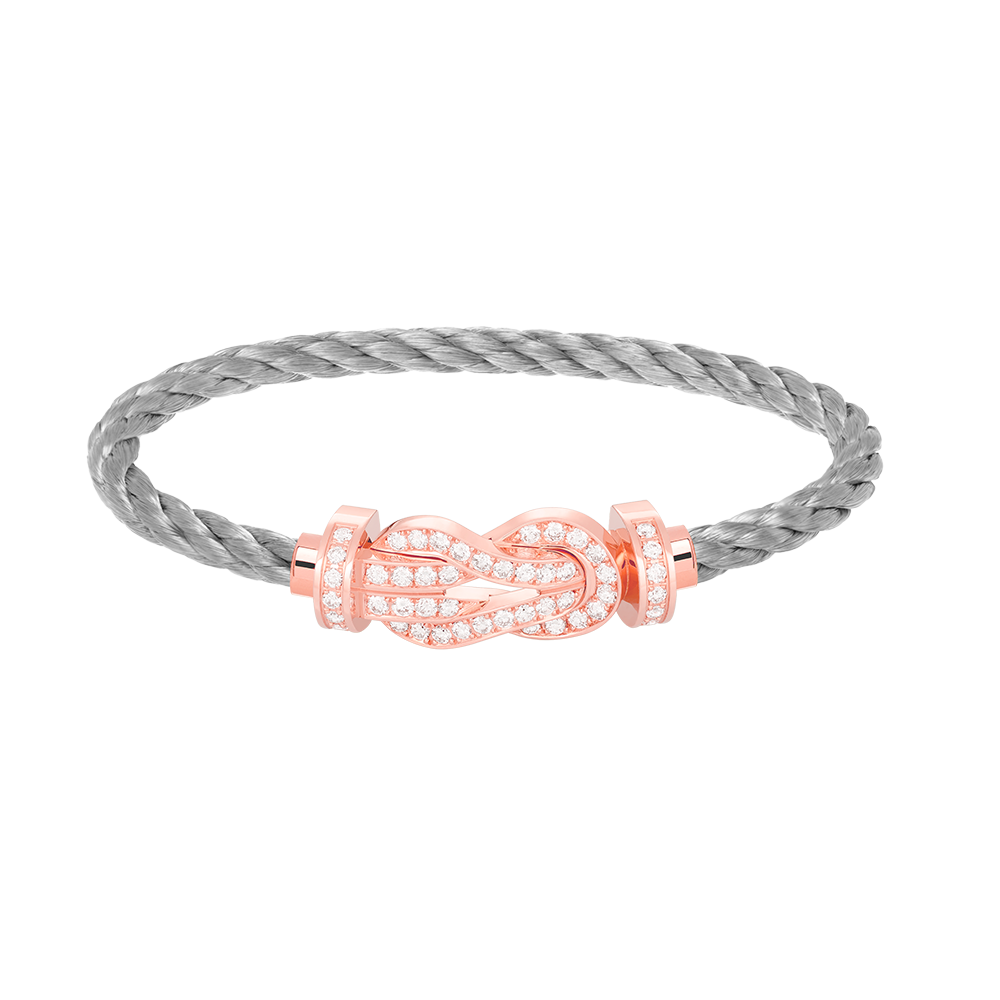 ¡®Moco¡¯CHANCE LARGE 8 FIGURE BUCKLE FULL DIAMOND BRACELET ROSE GOLD