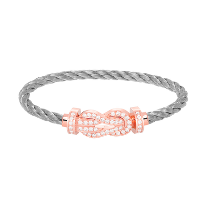 ¡®Moco¡¯CHANCE LARGE 8 FIGURE BUCKLE FULL DIAMOND BRACELET ROSE GOLD