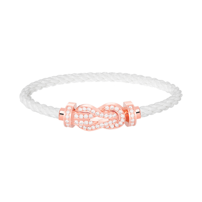 ¡®Moco¡¯CHANCE LARGE 8 FIGURE BUCKLE FULL DIAMOND BRACELET ROSE GOLD