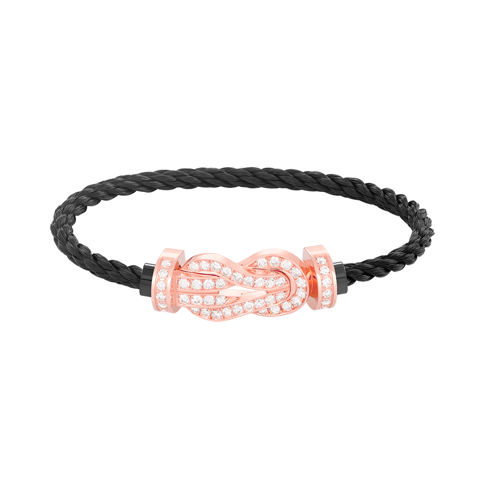 ¡®Moco¡¯CHANCE LARGE 8 FIGURE BUCKLE FULL DIAMOND BRACELET ROSE GOLD