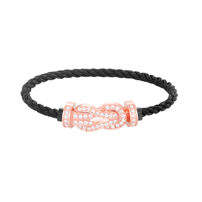 ¡®Moco¡¯CHANCE LARGE 8 FIGURE BUCKLE FULL DIAMOND BRACELET ROSE GOLD