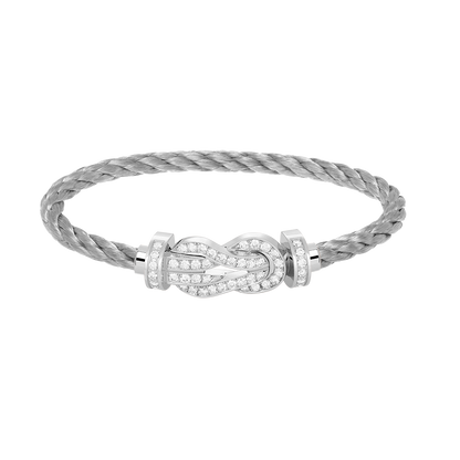 ¡®Moco¡¯CHANCE LARGE 8 FIGURE BUCKLE FULL DIAMOND BRACELET SILVER
