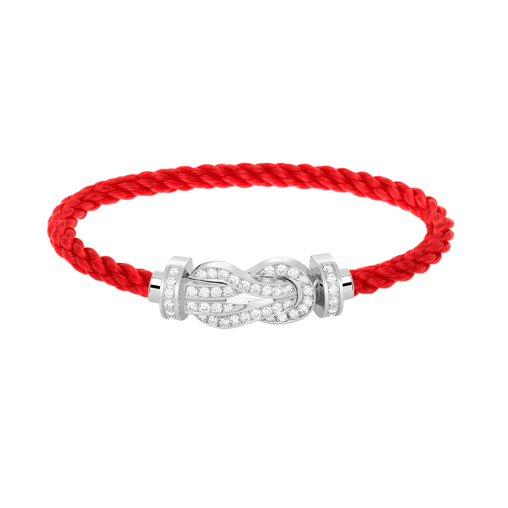 ¡®Moco¡¯CHANCE LARGE 8 FIGURE BUCKLE FULL DIAMOND BRACELET SILVER