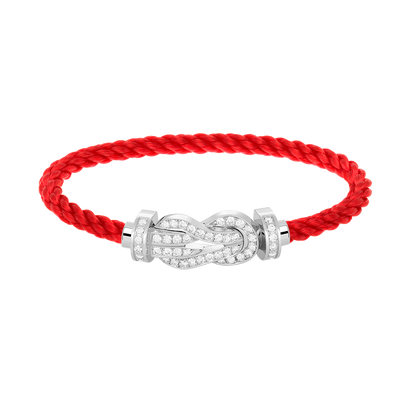 ¡®Moco¡¯CHANCE LARGE 8 FIGURE BUCKLE FULL DIAMOND BRACELET SILVER