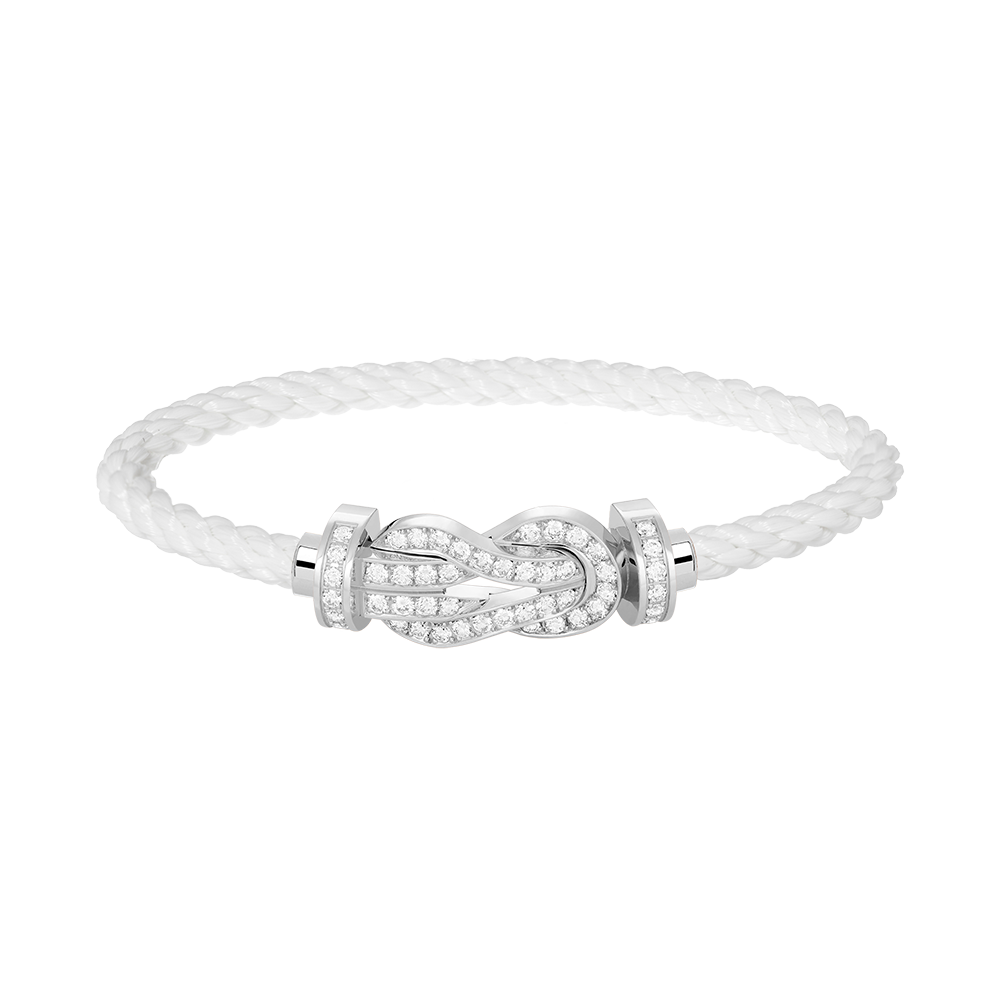 ¡®Moco¡¯CHANCE LARGE 8 FIGURE BUCKLE FULL DIAMOND BRACELET SILVER