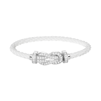 ¡®Moco¡¯CHANCE LARGE 8 FIGURE BUCKLE FULL DIAMOND BRACELET SILVER