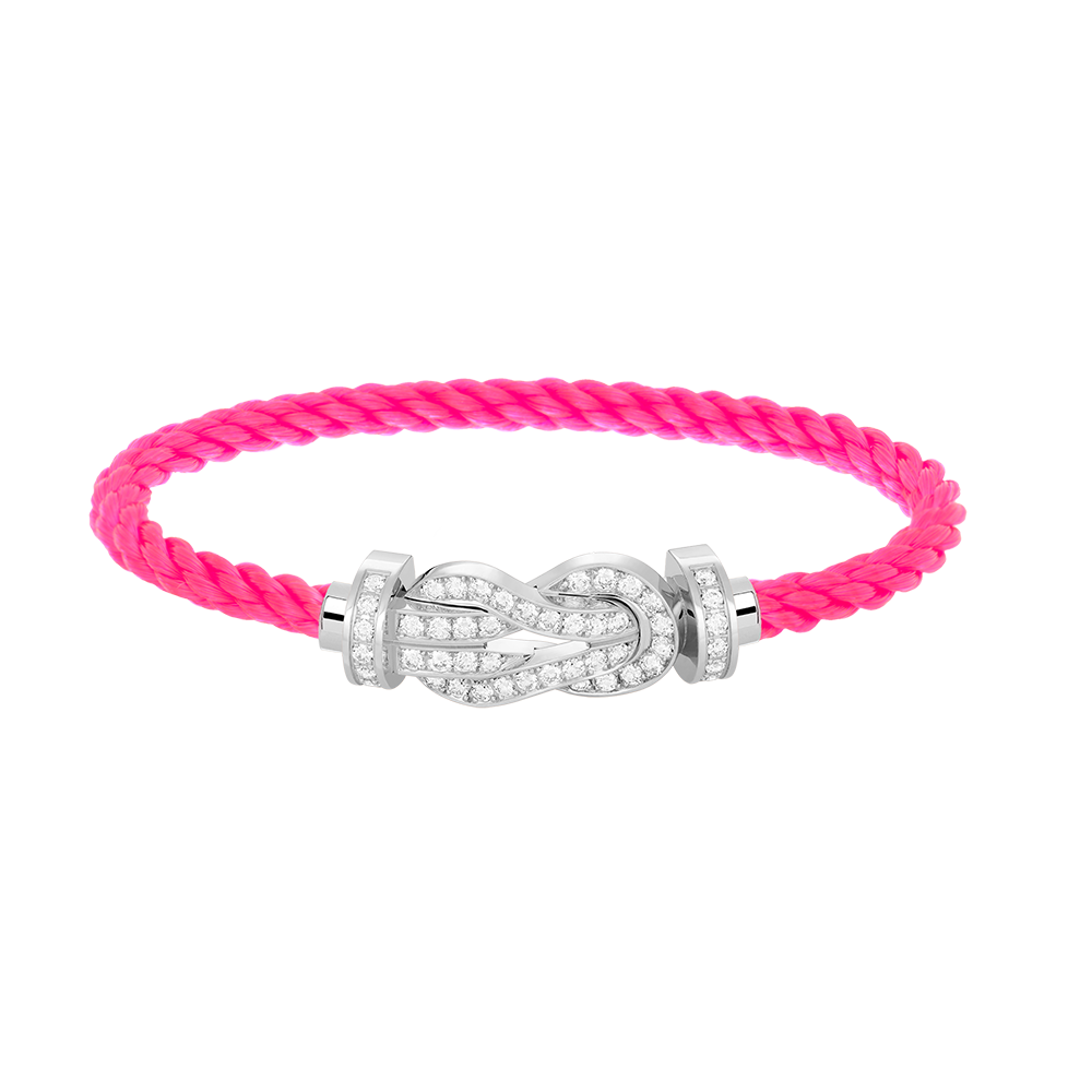¡®Moco¡¯CHANCE LARGE 8 FIGURE BUCKLE FULL DIAMOND BRACELET SILVER