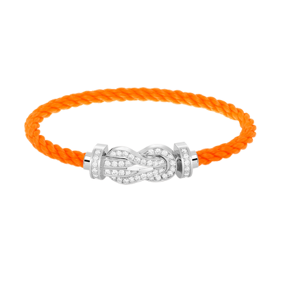 ¡®Moco¡¯CHANCE LARGE 8 FIGURE BUCKLE FULL DIAMOND BRACELET SILVER