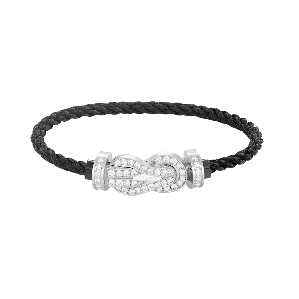 ¡®Moco¡¯CHANCE LARGE 8 FIGURE BUCKLE FULL DIAMOND BRACELET SILVER
