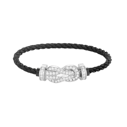 ¡®Moco¡¯CHANCE LARGE 8 FIGURE BUCKLE FULL DIAMOND BRACELET SILVER