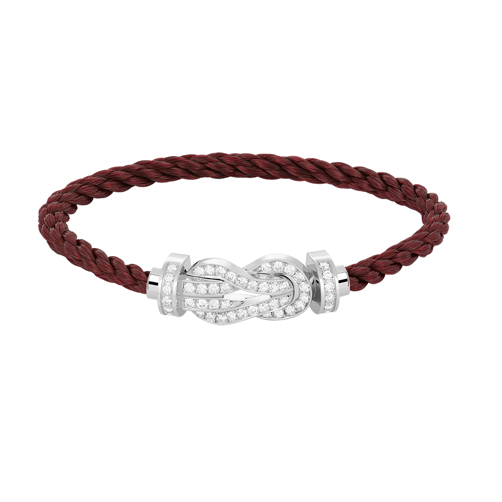 ¡®Moco¡¯CHANCE LARGE 8 FIGURE BUCKLE FULL DIAMOND BRACELET SILVER