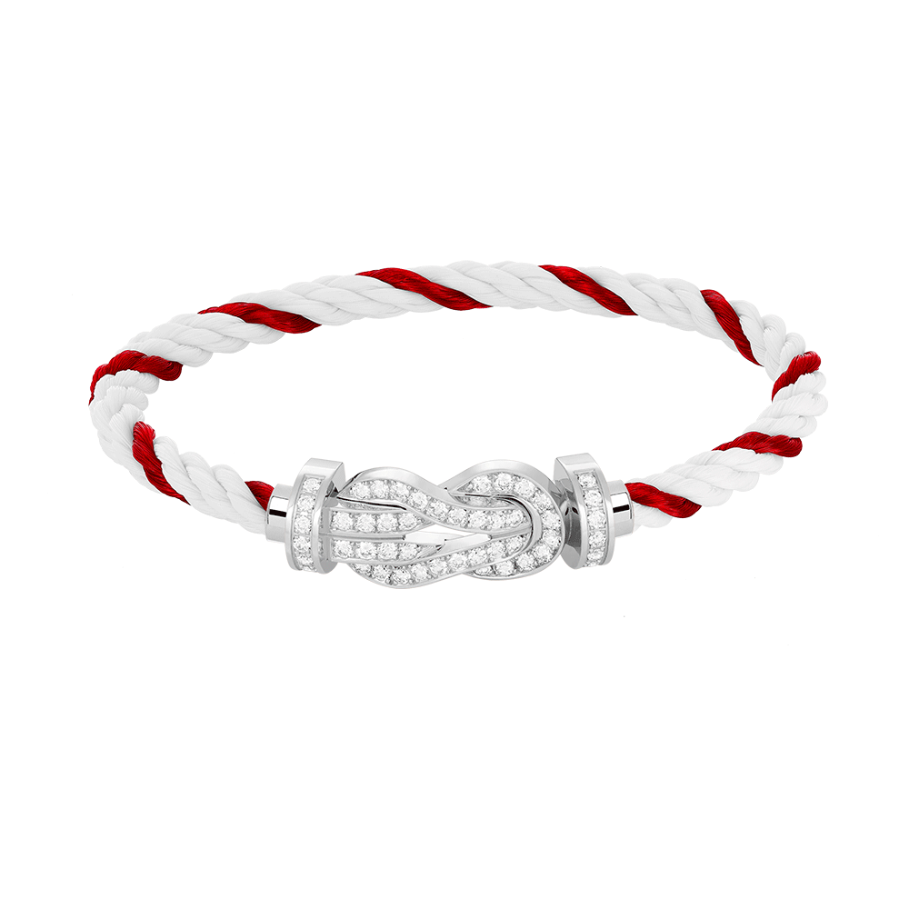 ¡®Moco¡¯CHANCE LARGE 8 FIGURE BUCKLE FULL DIAMOND BRACELET SILVER