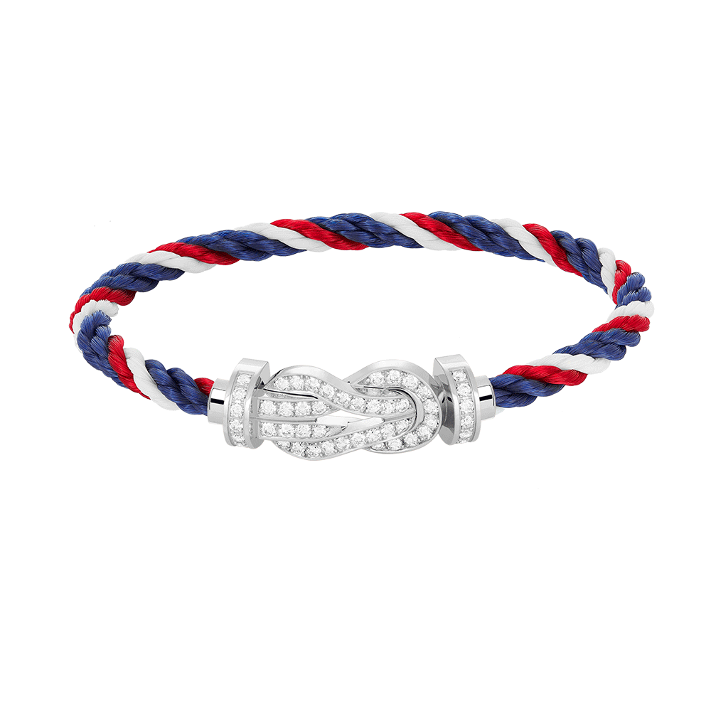 ¡®Moco¡¯CHANCE LARGE 8 FIGURE BUCKLE FULL DIAMOND BRACELET SILVER