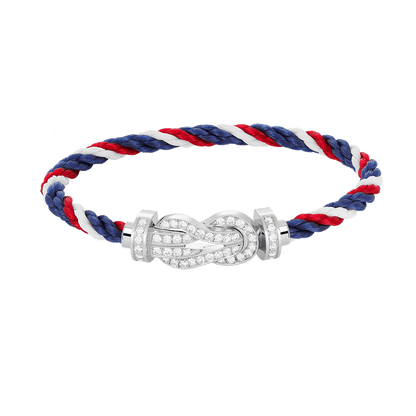 ¡®Moco¡¯CHANCE LARGE 8 FIGURE BUCKLE FULL DIAMOND BRACELET SILVER