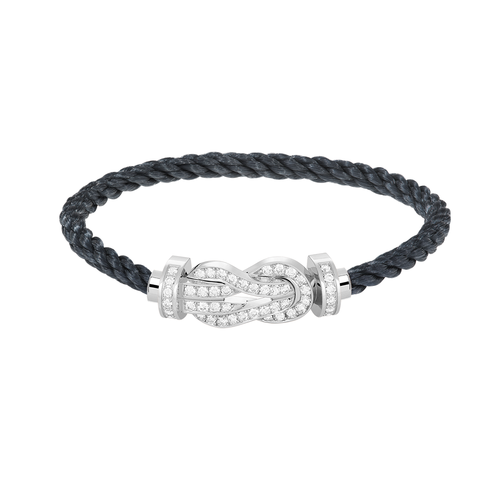 ¡®Moco¡¯CHANCE LARGE 8 FIGURE BUCKLE FULL DIAMOND BRACELET SILVER