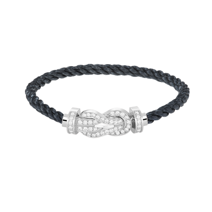 ¡®Moco¡¯CHANCE LARGE 8 FIGURE BUCKLE FULL DIAMOND BRACELET SILVER