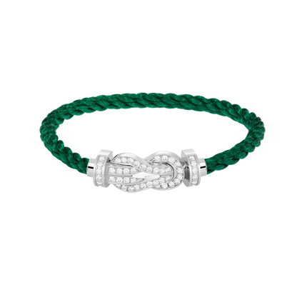 ¡®Moco¡¯CHANCE LARGE 8 FIGURE BUCKLE FULL DIAMOND BRACELET SILVER