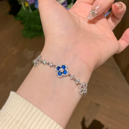 ¡®Moco¡¯CLOVER 5 MOTIF PINK BLUE RED WHITE BRACELET