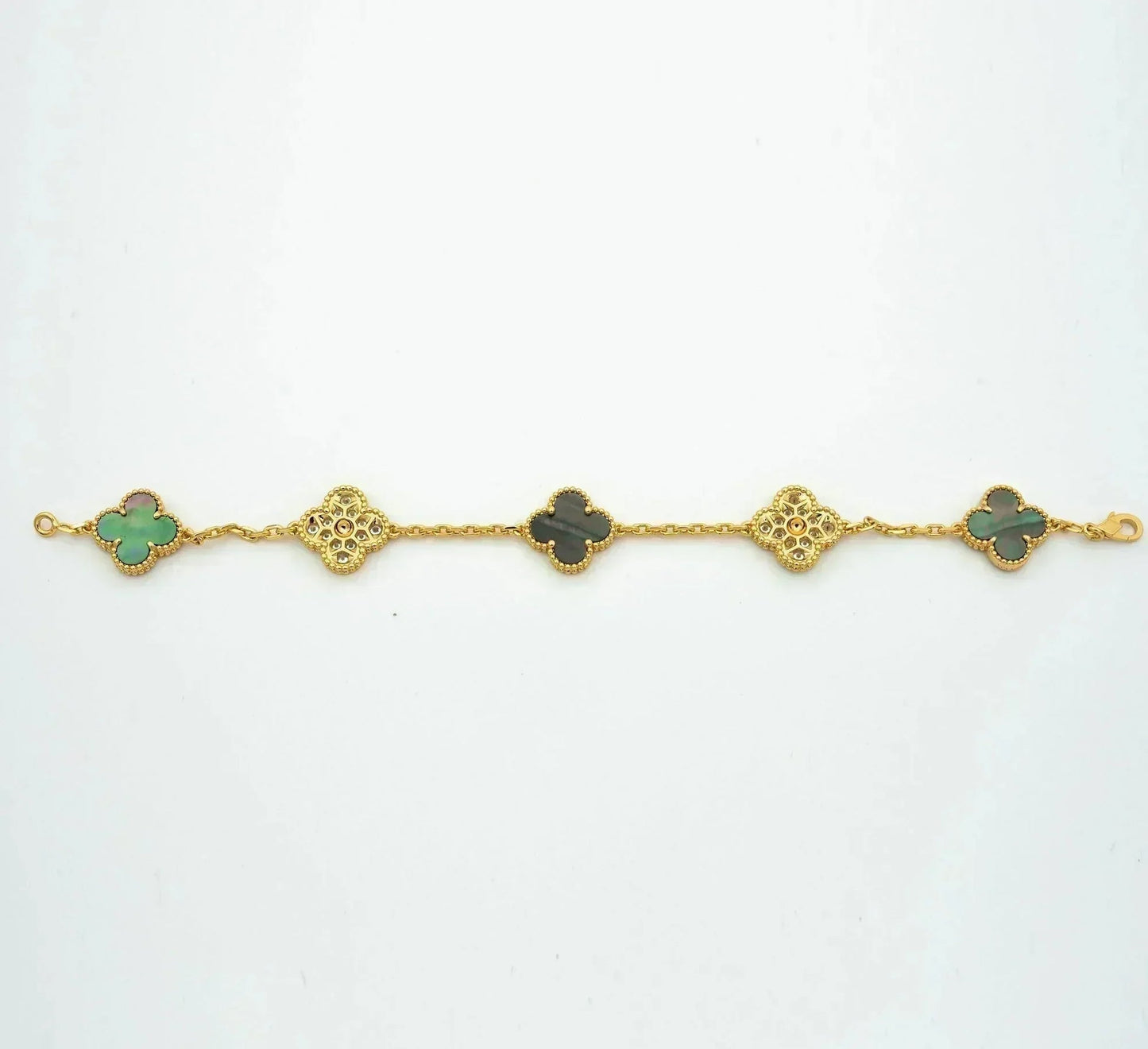 [Moco]New CLOVER 5 MOTIF GRAY MOP BRACELET COLLECTION