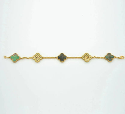 [Moco]New CLOVER 5 MOTIF GRAY MOP BRACELET COLLECTION