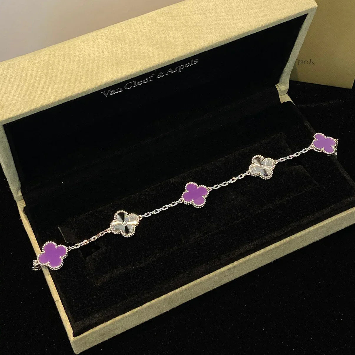 [Moco]New  CLOVER 5 MOTIF VIOLET BRACELET COLLECTION