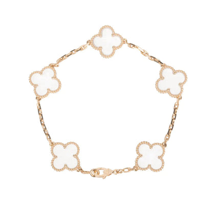 [Moco]New CLOVER 5 MOTIF ROCK CRYSTAL BRACELET