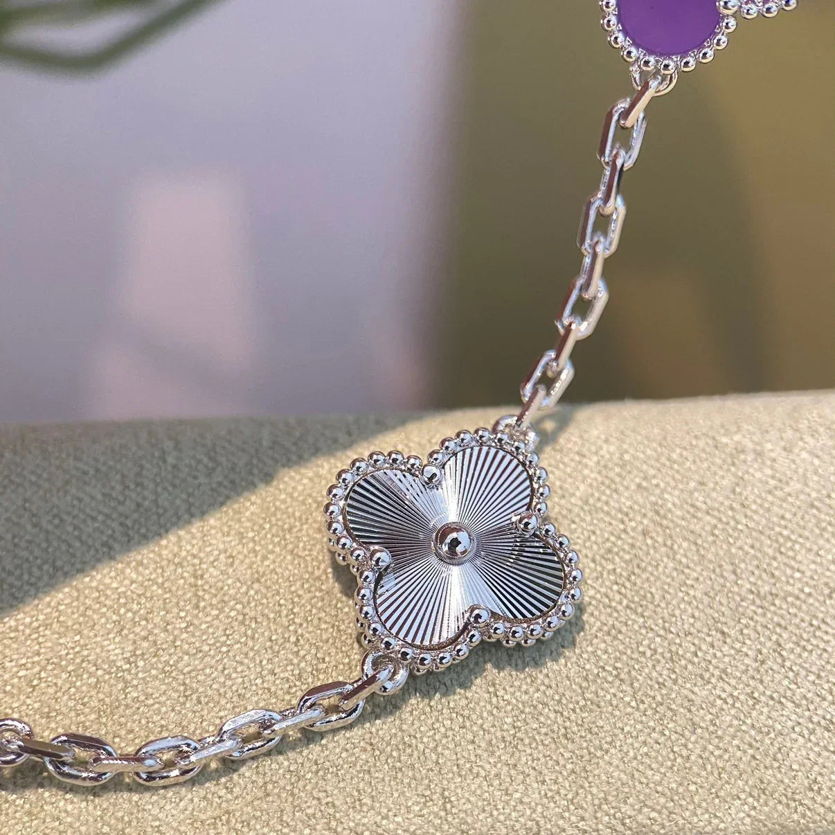 [Moco]New  CLOVER 5 MOTIF VIOLET BRACELET COLLECTION