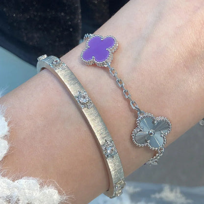 [Moco]New  CLOVER 5 MOTIF VIOLET BRACELET COLLECTION