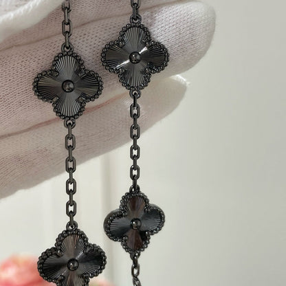 [Moco]New CLOVER 5 MOTIF BLACK BRACELET