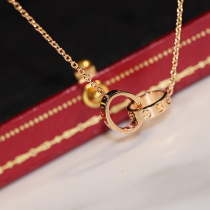 ¡®Moco¡¯LOVE NECKLACE PINK GOLD AND SILVER