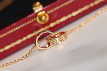 ¡®Moco¡¯LOVE NECKLACE PINK GOLD AND SILVER