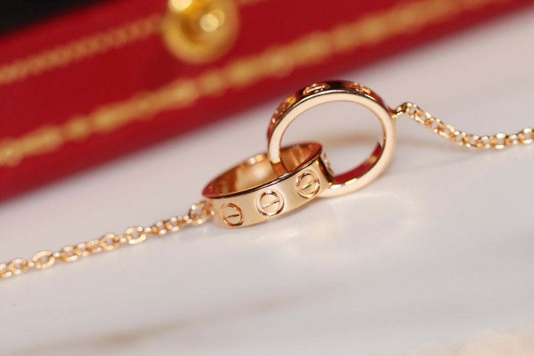¡®Moco¡¯LOVE NECKLACE PINK GOLD AND SILVER