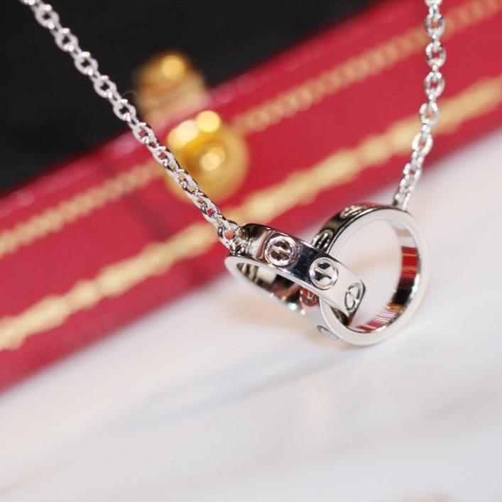 ¡®Moco¡¯LOVE NECKLACE PINK GOLD AND SILVER