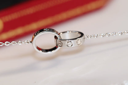 ¡®Moco¡¯LOVE NECKLACE PINK GOLD AND SILVER