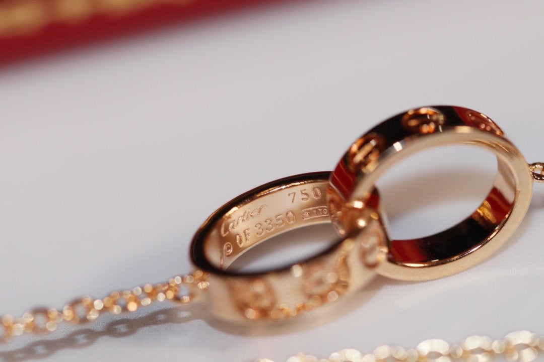 ¡®Moco¡¯LOVE NECKLACE PINK GOLD AND SILVER