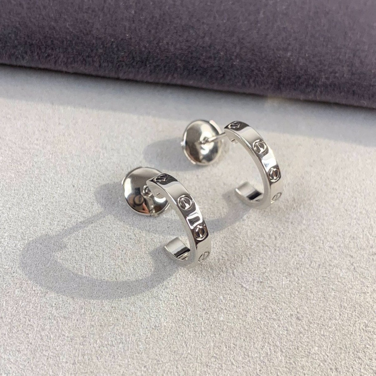 ¡®Moco¡¯LOVE EARRINGS 2.65MM SILVER